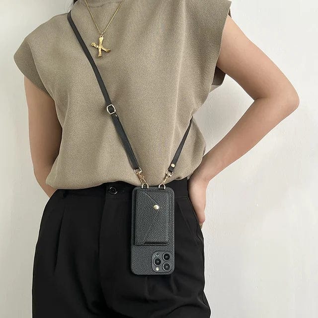 Niki | Women's Crossbody Phone Case with Card Holder & Lanyard