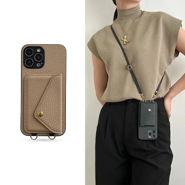 Niki | Women's Crossbody Phone Case with Card Holder & Lanyard