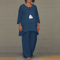 Niki | Women's Layered Linen Pant Set