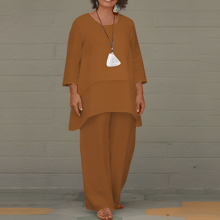 Niki | Women's Layered Linen Pant Set