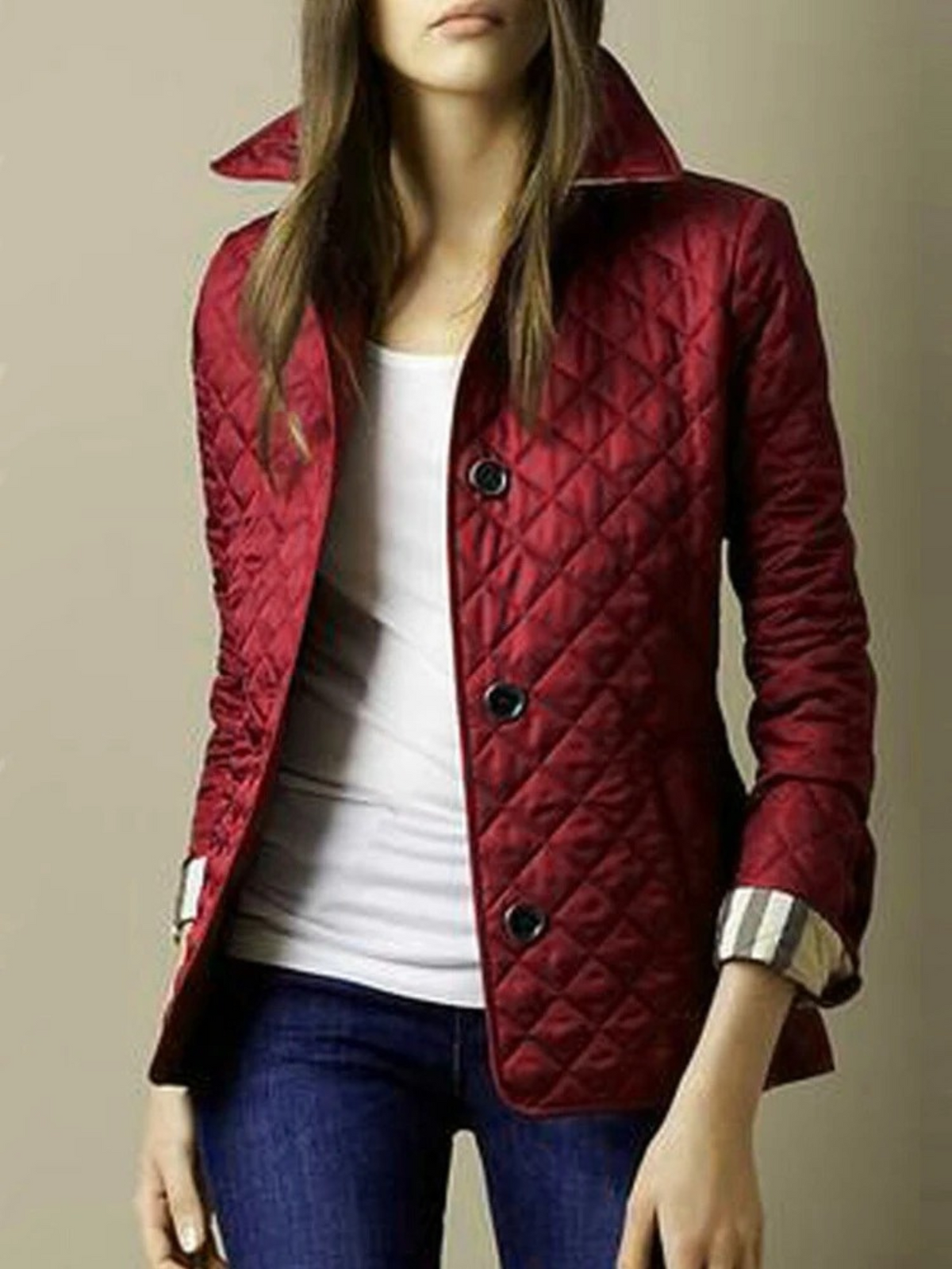 Niki | Women's Quilted Jacket with Turn-Down Collar