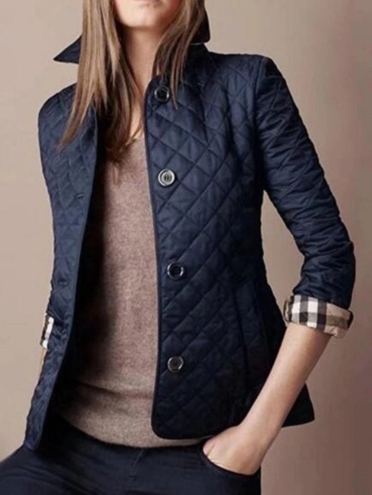 Niki | Women's Quilted Jacket with Turn-Down Collar
