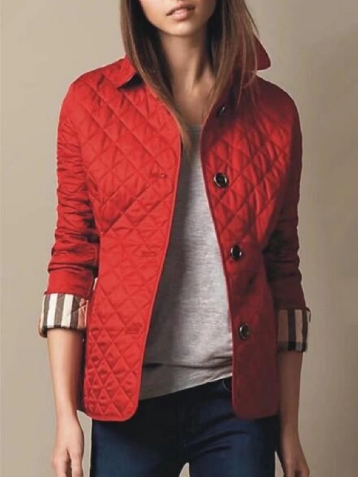 Niki | Women's Quilted Jacket with Turn-Down Collar