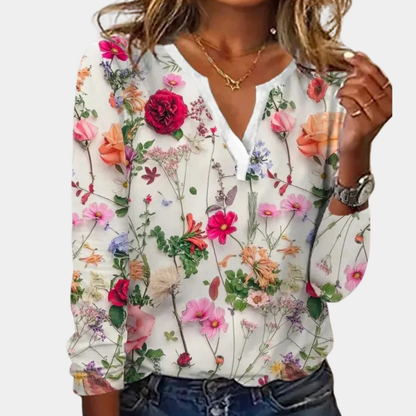 Women's Casual Floral Summer Blouse – Lightweight Top