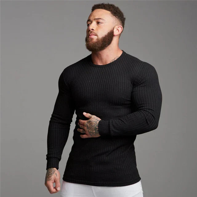 Men's Slim Fit Jumper | Sporty & Refined | Casual & Smart | Stretch Cotton Blend