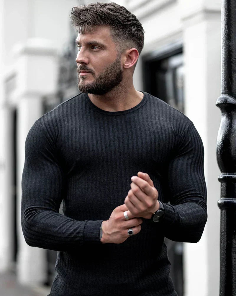 Men's Slim Fit Jumper | Sporty & Refined | Casual & Smart | Stretch Cotton Blend