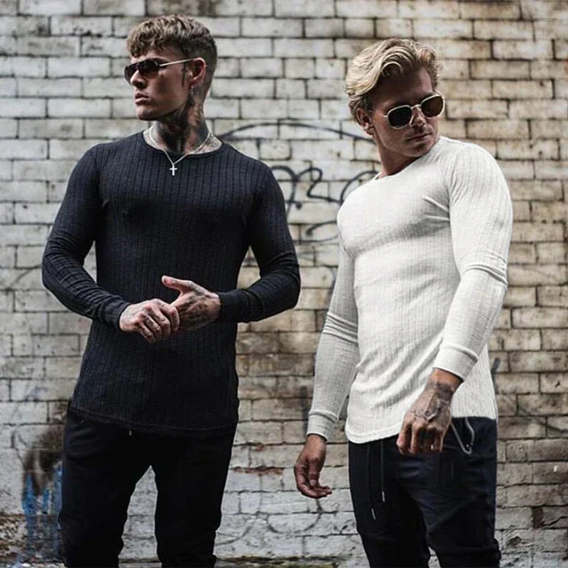 Men's Slim Fit Jumper | Sporty & Refined | Casual & Smart | Stretch Cotton Blend
