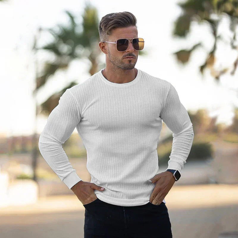 Men's Slim Fit Jumper | Sporty & Refined | Casual & Smart | Stretch Cotton Blend