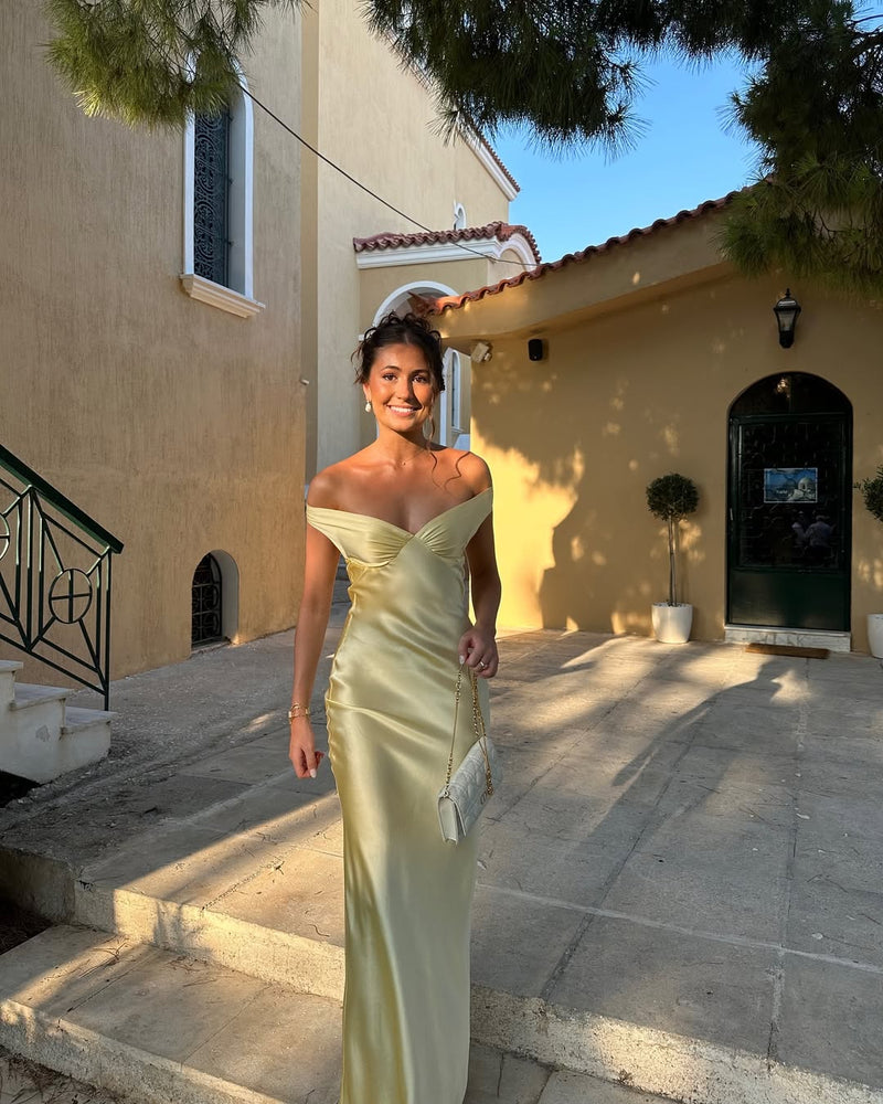 Alina | Satin Backless Maxi Dress