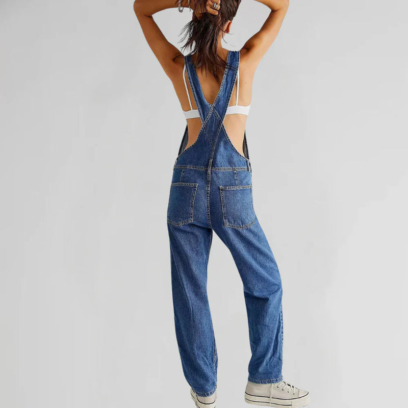 Women's Denim Jumpsuit - Comfortable Fit | Versatile & Durable