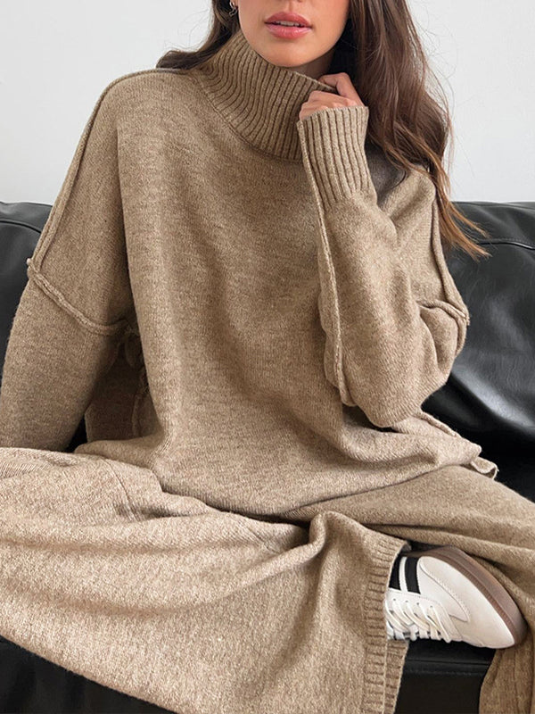 Women’s Thick Knit Two-Piece Set | Relaxed Fit Loungewear for Everyday Warmth
