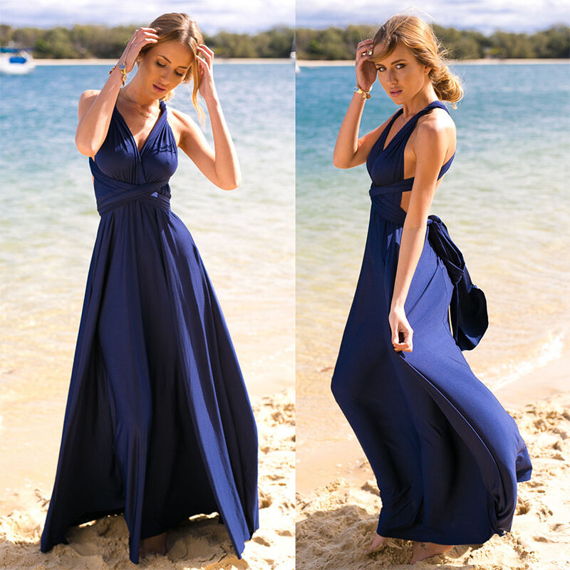 Women's  Maxi Multiway Infinity Dress - Elegant Bridesmaid & Wedding Guest Dress