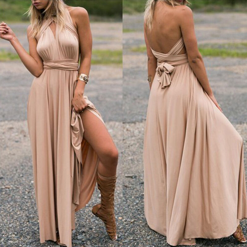 Women's  Maxi Multiway Infinity Dress - Elegant Bridesmaid & Wedding Guest Dress