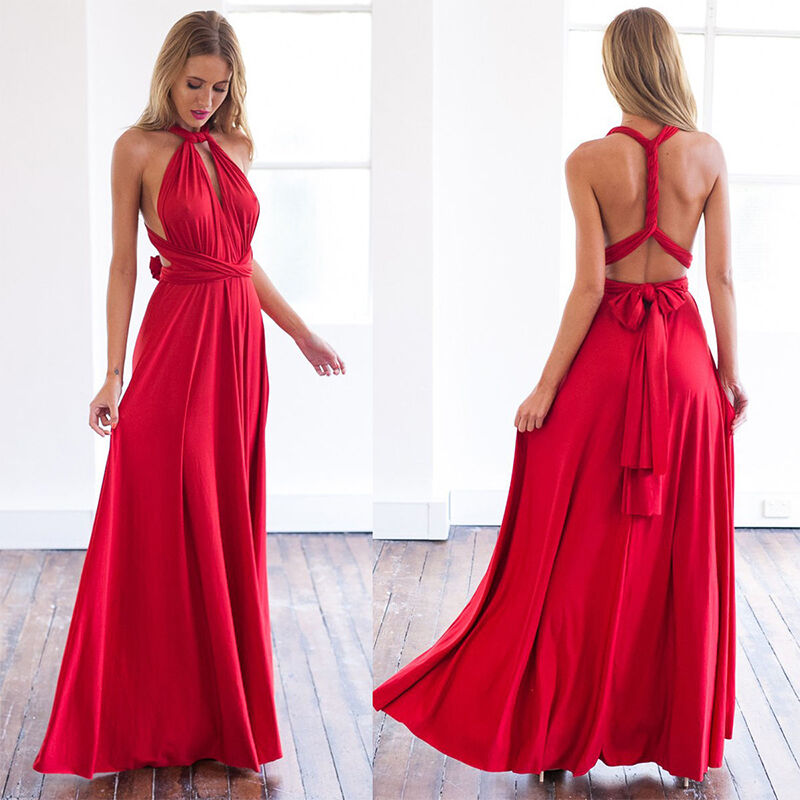 Women's  Maxi Multiway Infinity Dress - Elegant Bridesmaid & Wedding Guest Dress