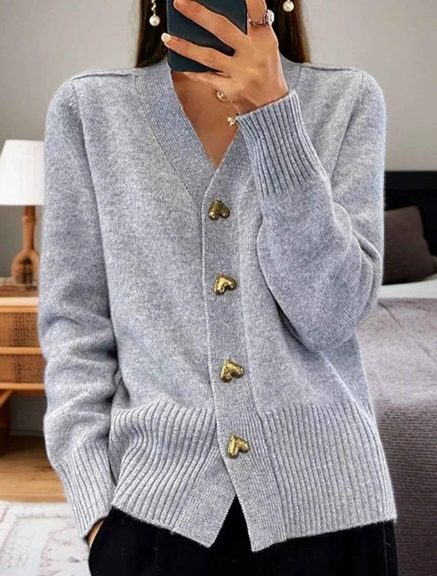 Simple Women's Cardigan With Buttons