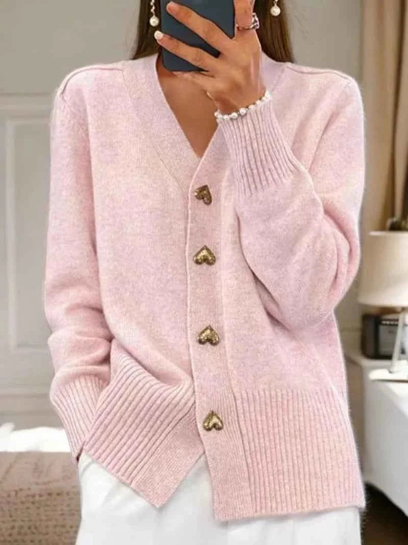 Simple Women's Cardigan With Buttons