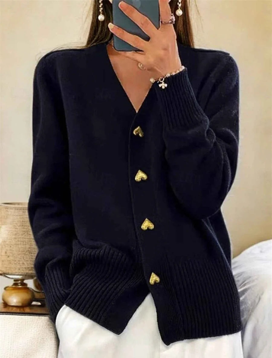 Simple Women's Cardigan With Buttons