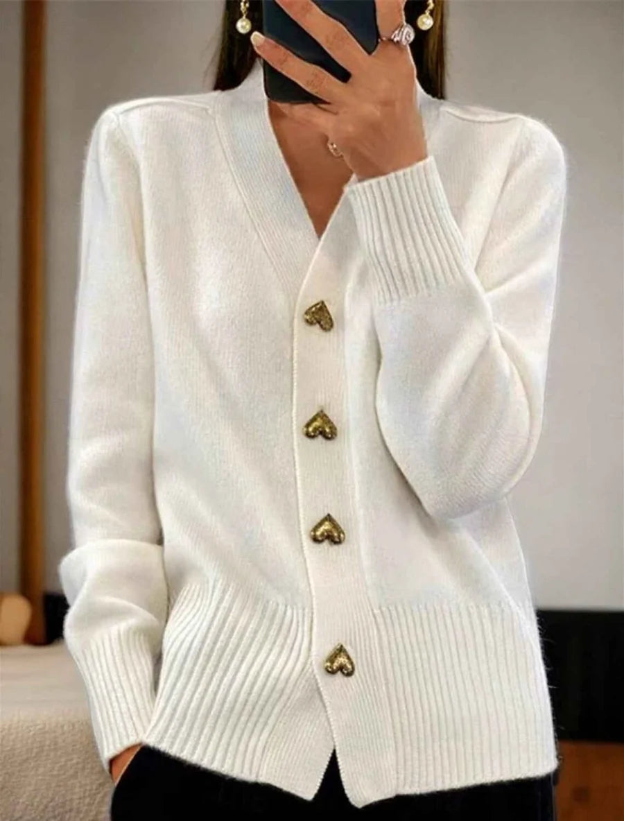 Simple Women's Cardigan With Buttons
