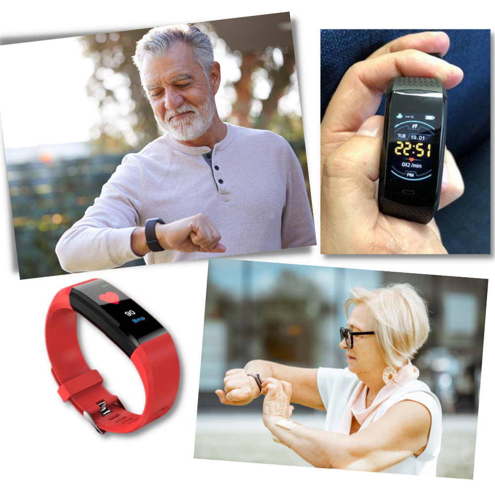 Smartwatch Senior | Monitoraggio della Frequenza Cardiaca e della Pressione Sanguigna