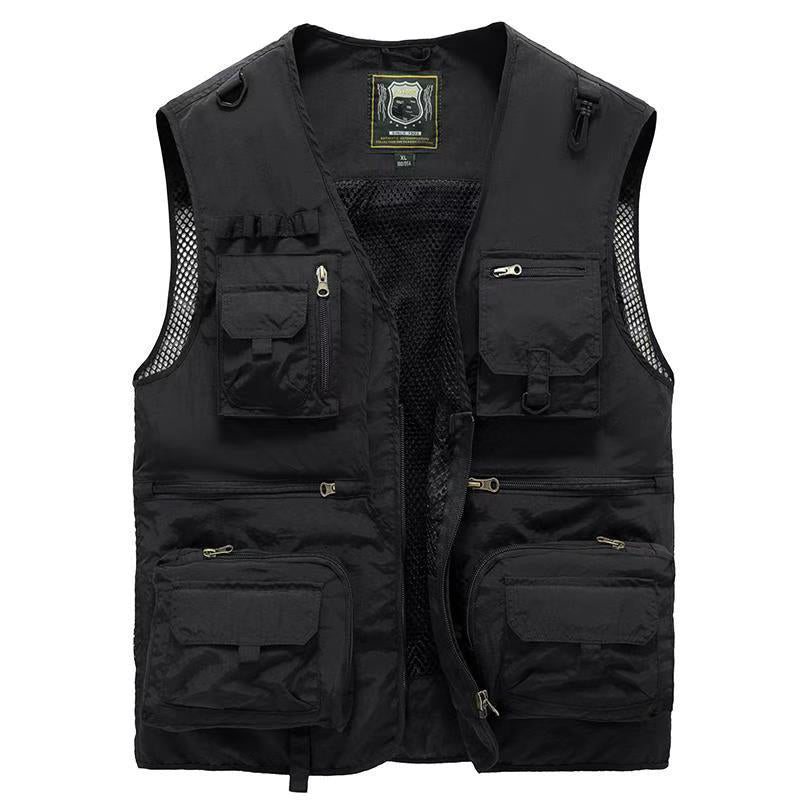 Gilet Estivo Leggero da Uomo con Tasche Multiple - Giacca Senza Maniche Traspirante per Escursionismo, Pesca, Campeggio e Viaggi