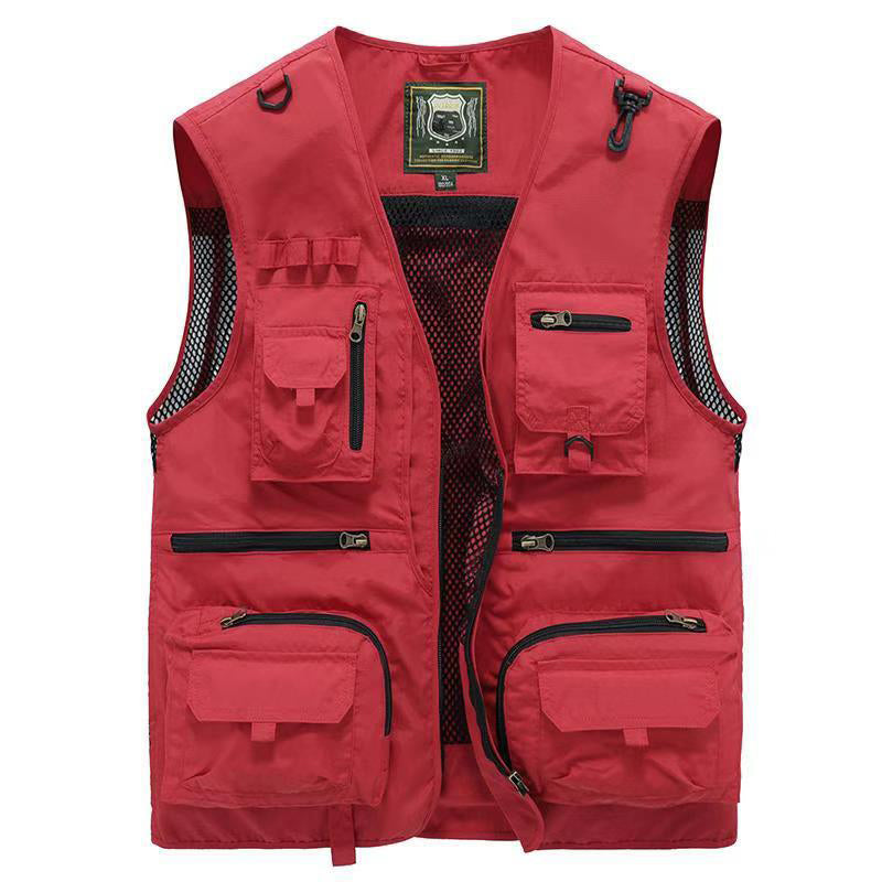 Gilet Estivo Leggero da Uomo con Tasche Multiple - Giacca Senza Maniche Traspirante per Escursionismo, Pesca, Campeggio e Viaggi