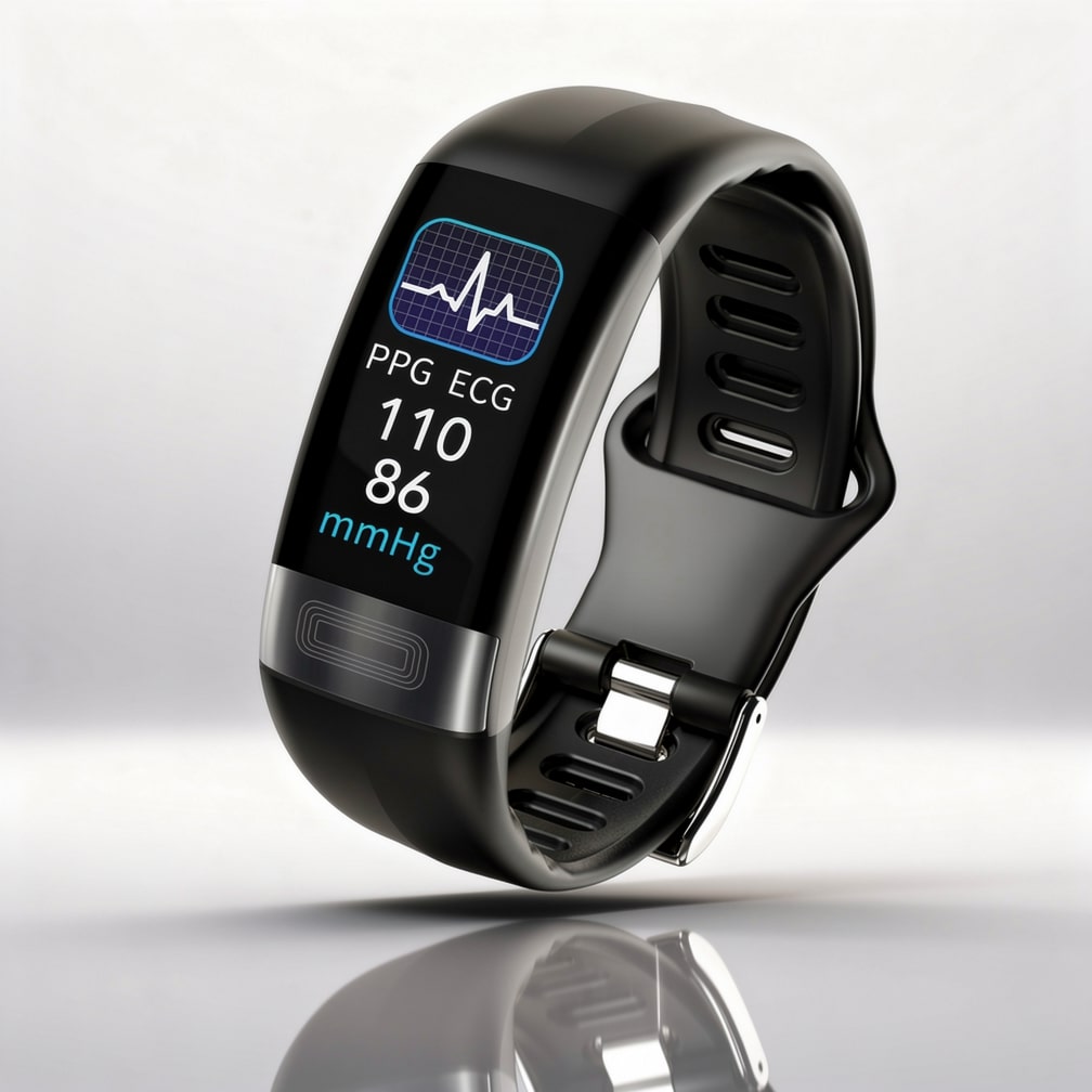 Smartwatch con monitoraggio ECG, frequenza cardiaca e pressione sanguigna
