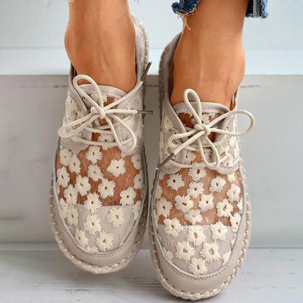 Scarpa ortopedica elegante con motivo floreale