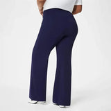Women's Plus Size High-Waisted Trousers - Elegant & Comfy Fit for Casual & Formal Wear