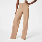 Women's Plus Size High-Waisted Trousers - Elegant & Comfy Fit for Casual & Formal Wear