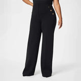 Women's Plus Size High-Waisted Trousers - Elegant & Comfy Fit for Casual & Formal Wear
