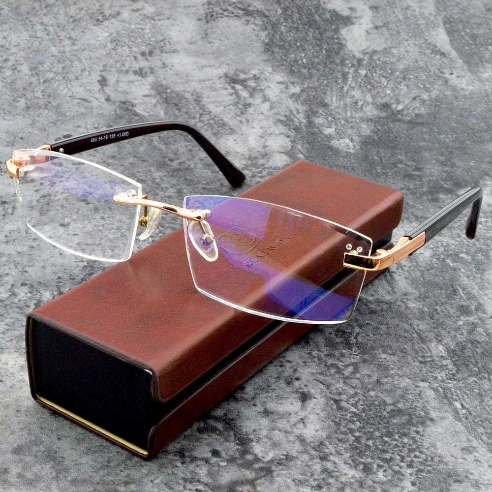Intelligent Progressive Reading Glasses | Ultralight & Blue Light Filter | For Near & Far Vision | Titanium TR90 Frame