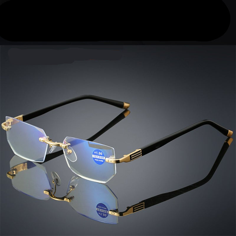 Intelligent Progressive Reading Glasses | Ultralight & Blue Light Filter | For Near & Far Vision | Titanium TR90 Frame
