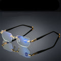 Intelligent Progressive Reading Glasses | Ultralight & Blue Light Filter | For Near & Far Vision | Titanium TR90 Frame
