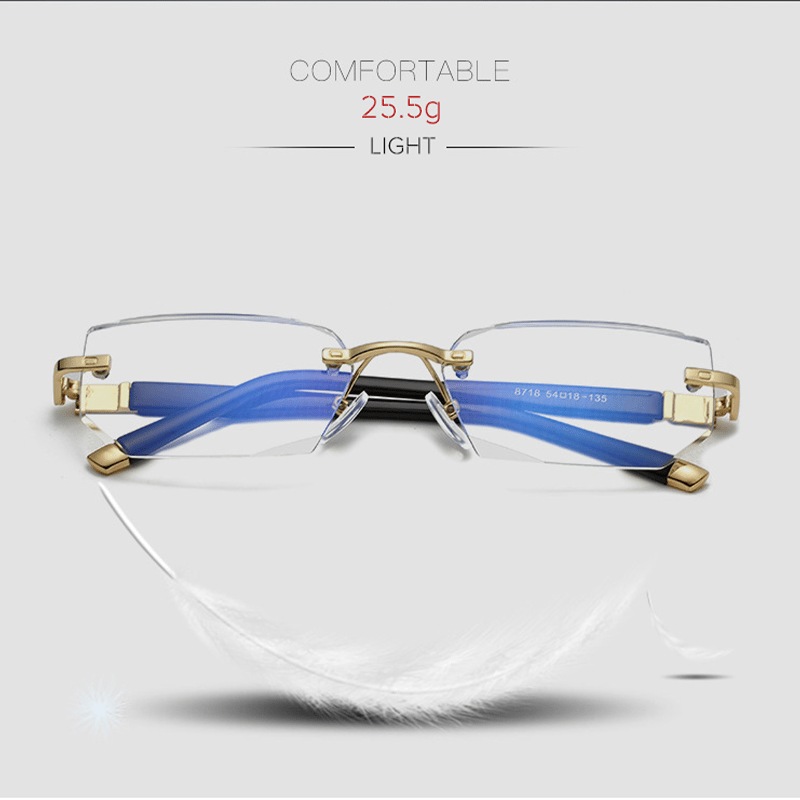 Intelligent Progressive Reading Glasses | Ultralight & Blue Light Filter | For Near & Far Vision | Titanium TR90 Frame