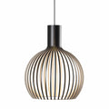 NOUVEAU RICHE Pendelleuchte aus Holz Verstellbar Vintage LED Beleuchtung Schwarz