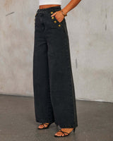 Women’s Sleeveless Denim Co-Ord Set | Wide-Leg Jeans for Casual & Everyday Wear