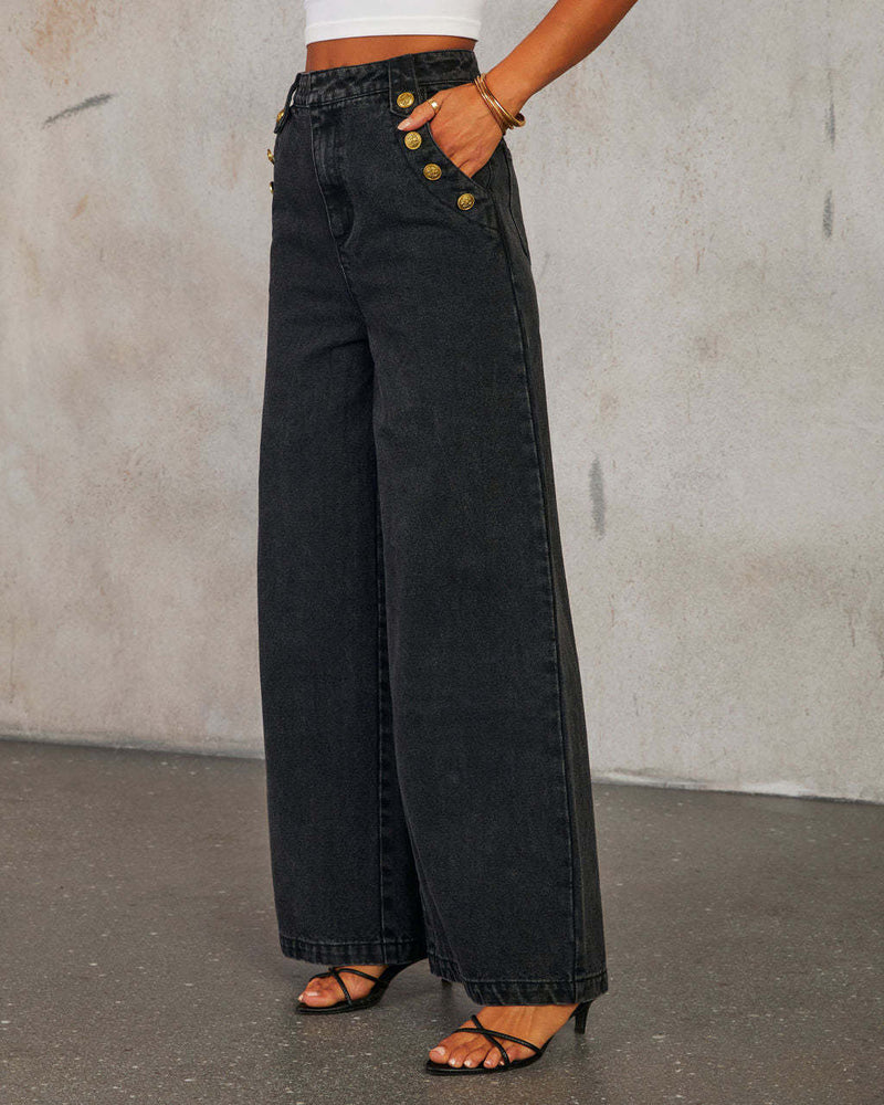 Women’s Sleeveless Denim Co-Ord Set | Wide-Leg Jeans for Casual & Everyday Wear
