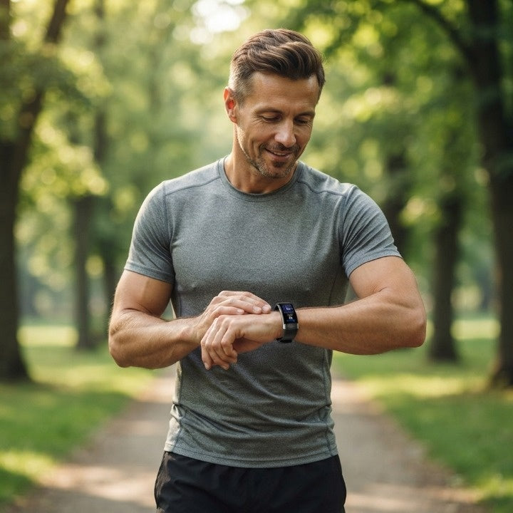 Smartwatch with ECG, Heart Rate, and Blood Pressure Monitoring