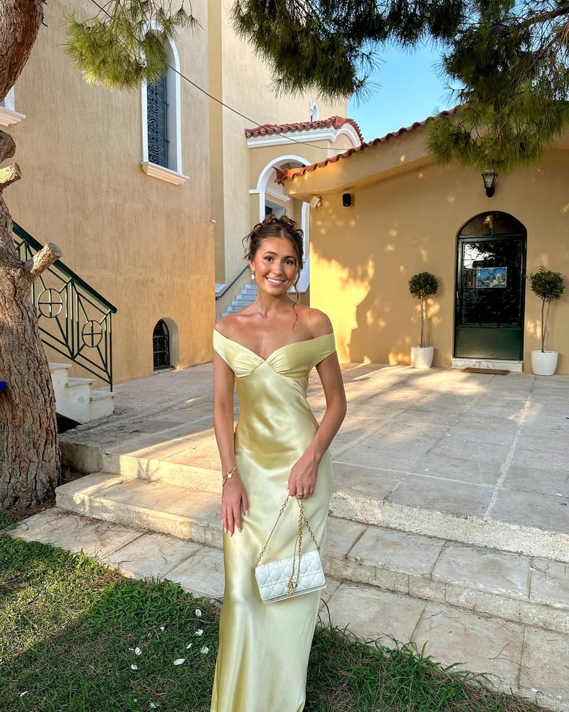 Alina | Satin Backless Maxi Dress