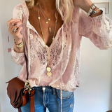 Women's Boho Crochet Blouse – Lightweight Summer Top for Women