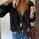 Women's Boho Crochet Blouse – Lightweight Summer Top for Women