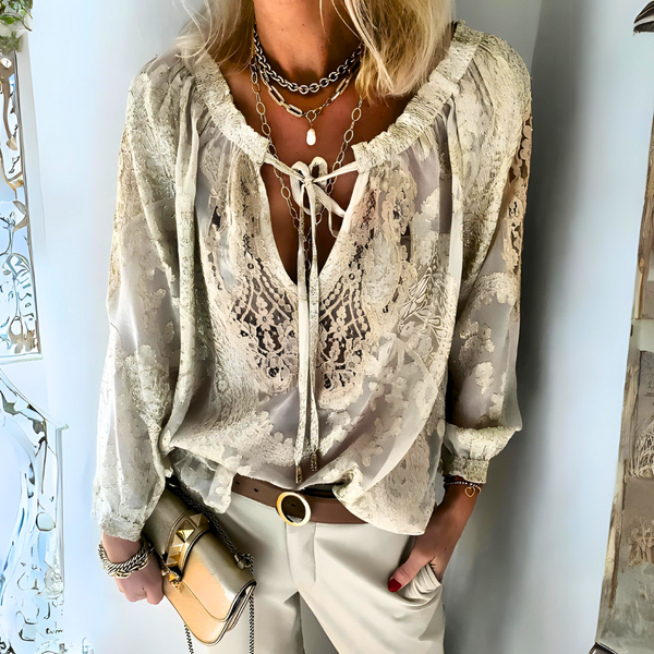 Women's Boho Crochet Blouse – Lightweight Summer Top for Women