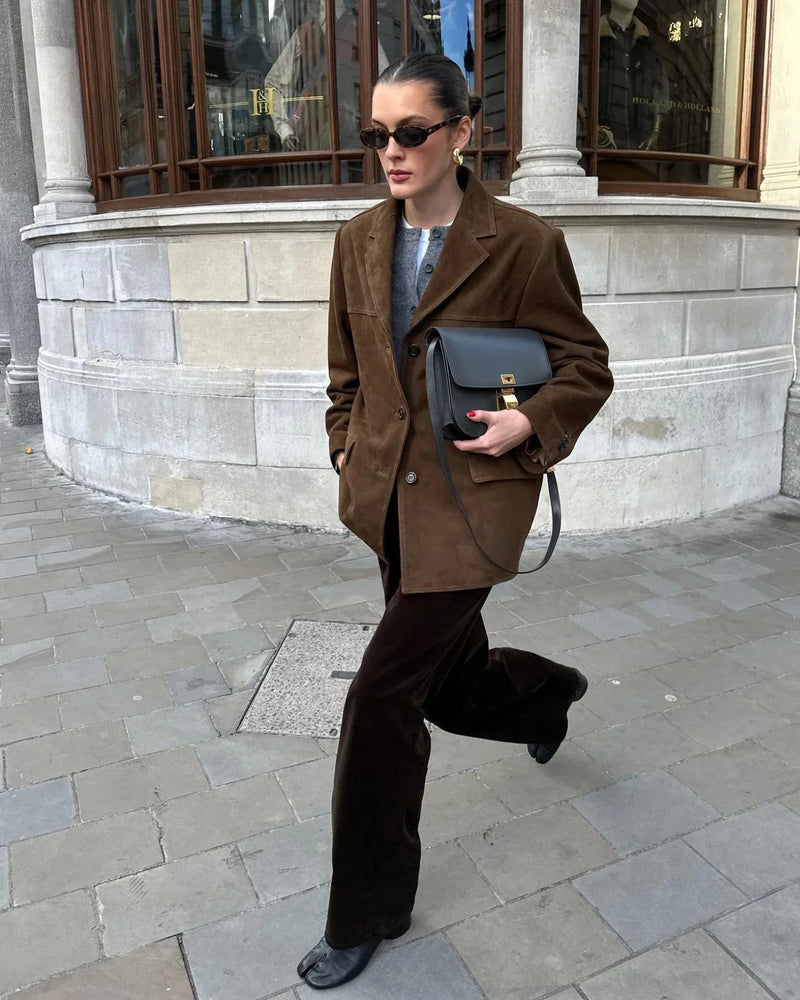 Women's Brown Suede Jacket | Classic, Soft & Stylish Outerwear