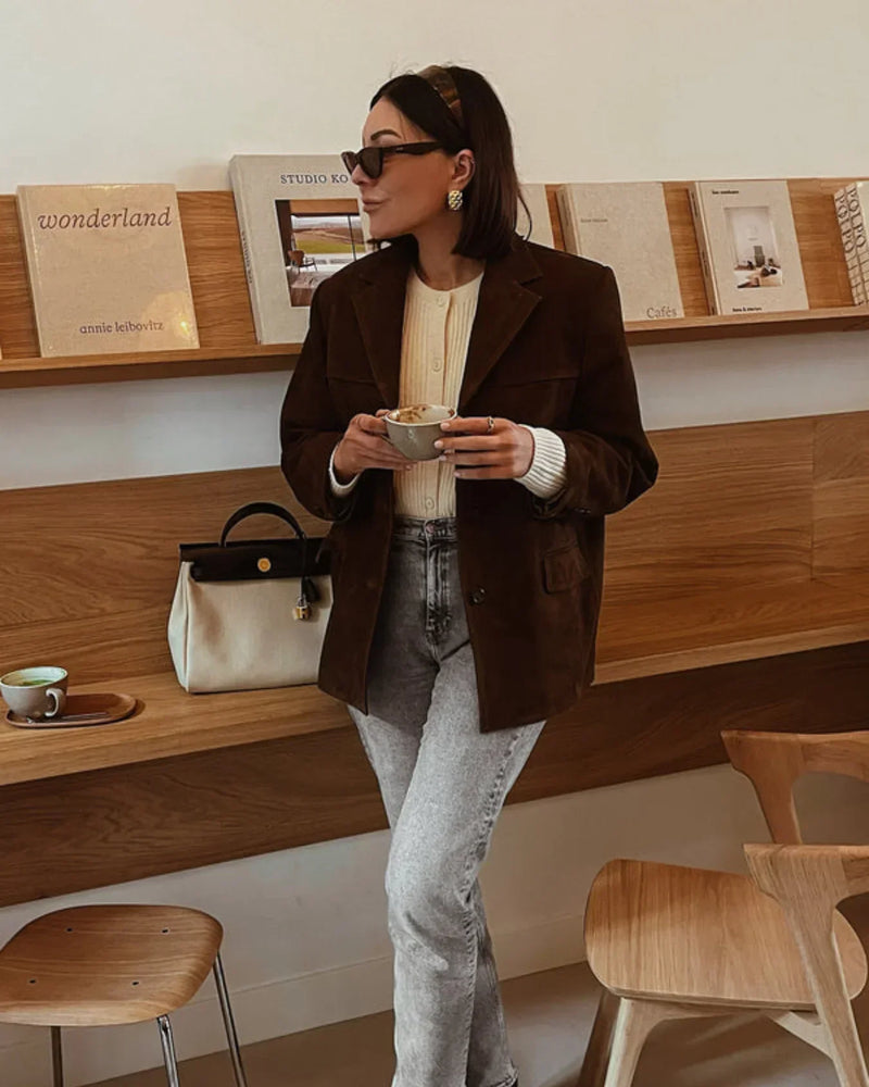 Women's Brown Suede Jacket | Classic, Soft & Stylish Outerwear
