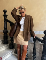 Women's Brown Suede Jacket | Classic, Soft & Stylish Outerwear