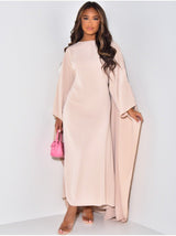 Women’s Cape Maxi Dress - Flowy Fit for Daytime & Evening Wear