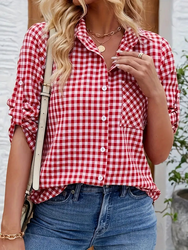 Women’s Casual Blouse – Relaxed Fit Long Sleeve Top for Everyday & Weekend Wear