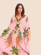Women’s Coconut Tree Print Dress – Drop Shoulder Summer Style, Lightweight & Relaxed Fit