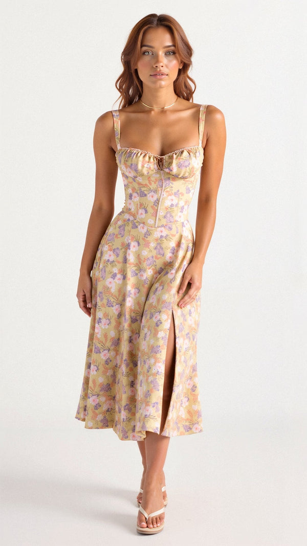 Women's Corset Midi Dress – Feminine Silhouette & Effortless Charm