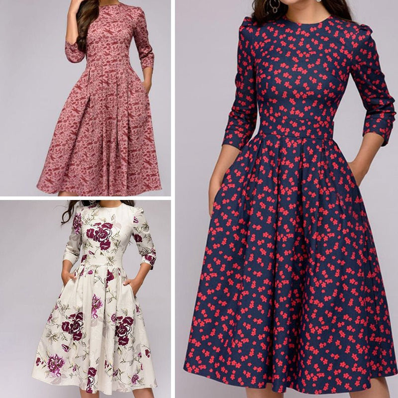 Women’s Floral Dress | Soft & Lightweight Fit | Ideal for Daytime Events & Evening Wear